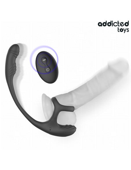 ADDICTED TOYS PLUG ANAL VIBRACIAN Y WAVING 360Aº Y ESTIMULADOR TESTACULOS